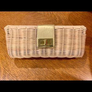 J.Crew rattan clutch